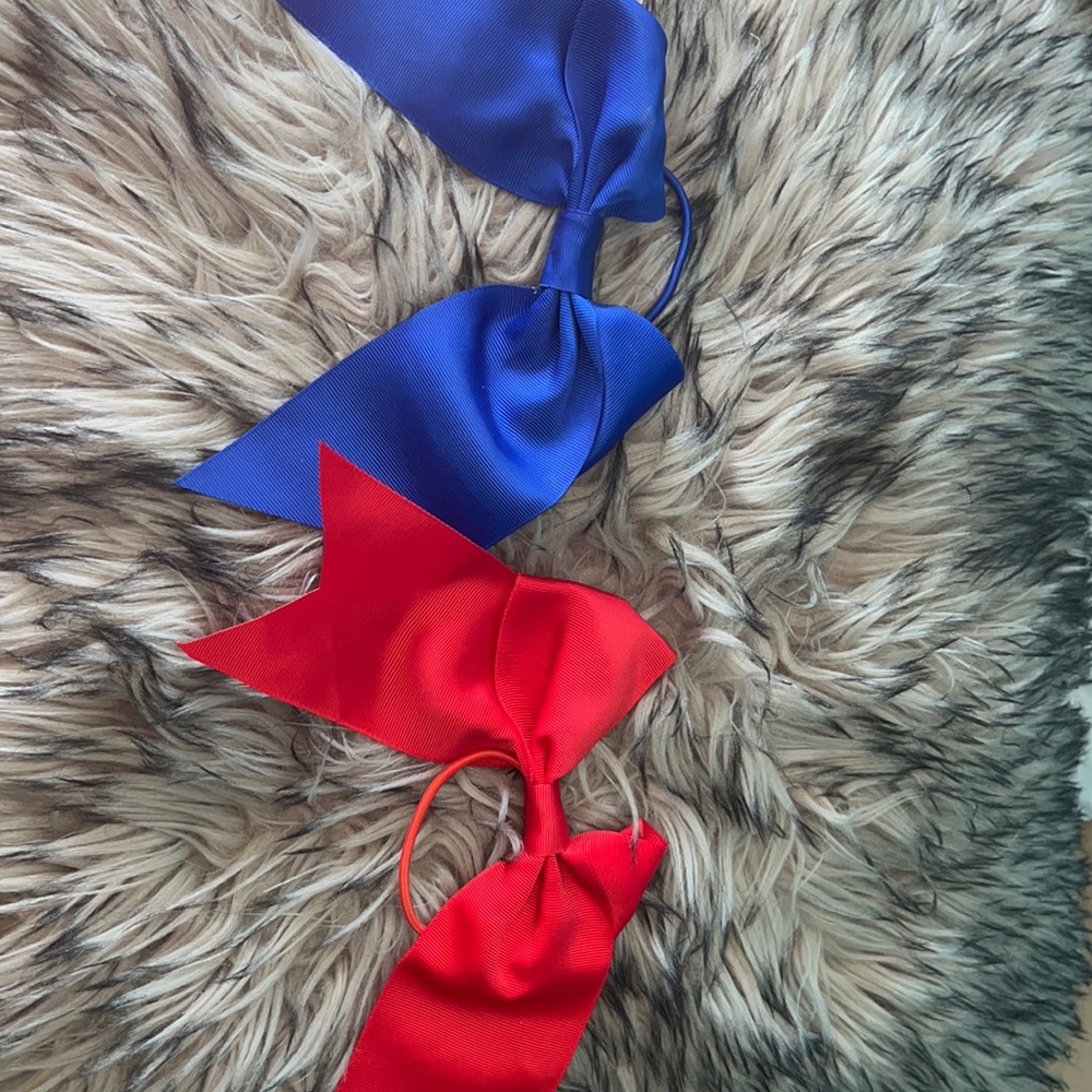 blue & red bows